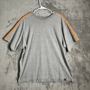 Vintage Adidas Gray Tee Orange Stripe Y2K Sport Core Size Large Streetwear